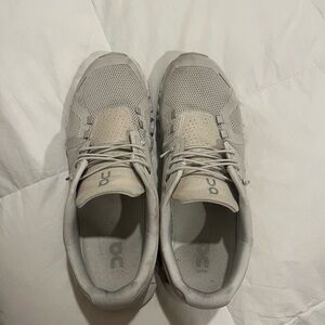 On Running Gray Sneakers with Soft Upper and Chunky Sole